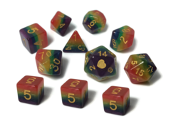 Rainbow Pride Dice Set Opaque